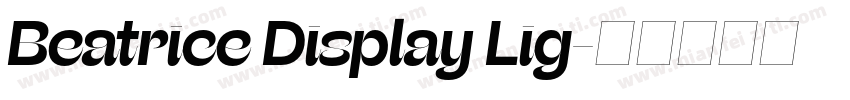 Beatrice Display Lig字体转换